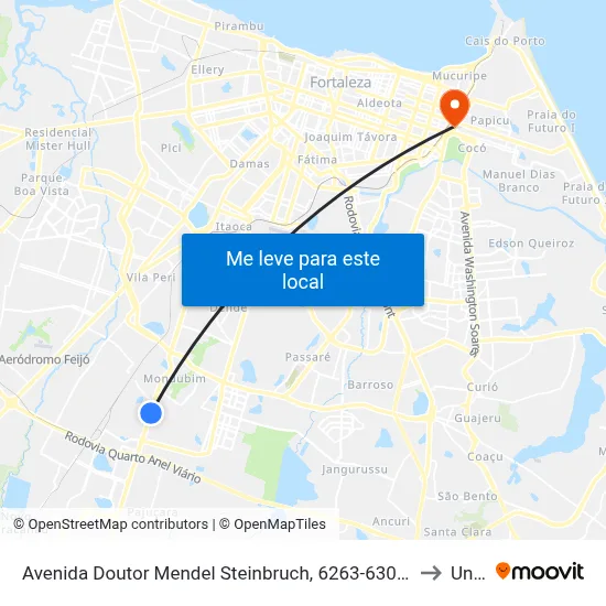 Avenida Doutor Mendel Steinbruch, 6263-6303 - Planalto Ayton Senna to Uninta map