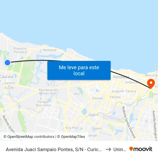 Avenida Juaci Sampaio Pontes, S/N - Curicaca to Uninta map