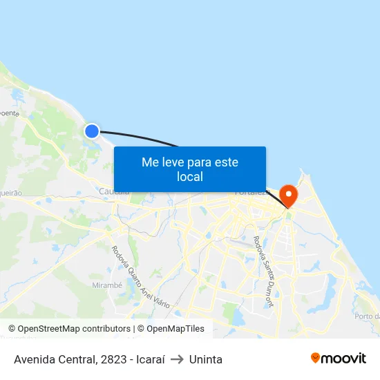 Avenida Central, 2823 - Icaraí to Uninta map