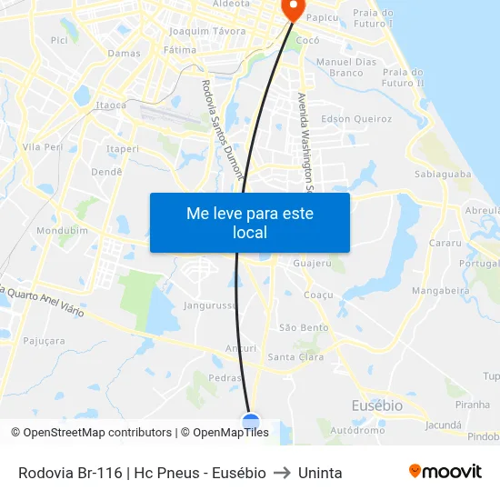Rodovia Br-116 | Hc Pneus - Eusébio to Uninta map
