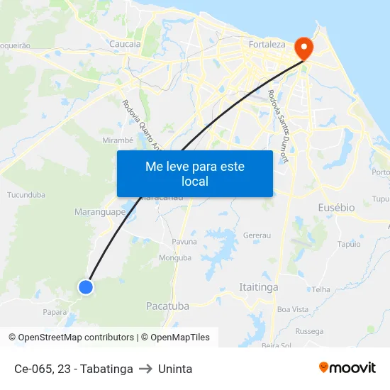 Ce-065, 23 - Tabatinga to Uninta map