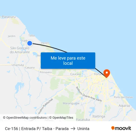 Ce-156 | Entrada P/ Taíba - Parada to Uninta map