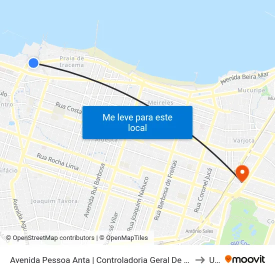 Avenida Pessoa Anta | Controladoria Geral De Disciplina Dos Órgãos De Segurança Pública - Centro to Uninta map