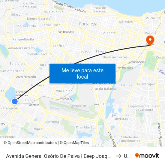 Avenida General Osório De Paiva | Eeep Joaquim Moreira De Sousa - Parangaba to Uninta map