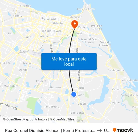 Rua Coronel Dionísio Alencar | Eemti Professora Telina Barbosa Da Costa - Messejana to Uninta map