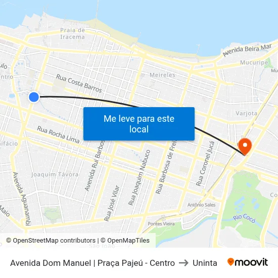 Avenida Dom Manuel | Praça Pajeú - Centro to Uninta map