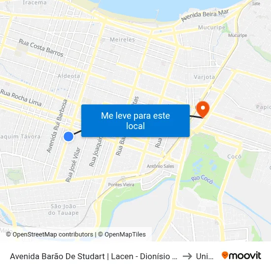 Avenida Barão De Studart | Lacen - Dionísio Torres to Uninta map