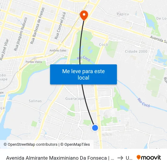 Avenida Almirante Maximiniano Da Fonseca | Uni7 - Engenheiro Luciano Cavalcante to Uninta map