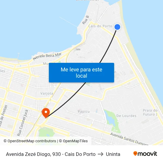 Avenida Zezé Diogo, 930 - Cais Do Porto to Uninta map