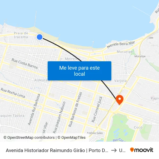 Avenida Historiador Raimundo Girão | Porto De Iracema Residence - Meireles to Uninta map