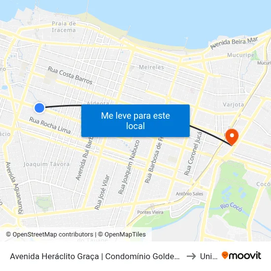 Avenida Heráclito Graça | Condomínio Golden Garden I - Centro to Uninta map