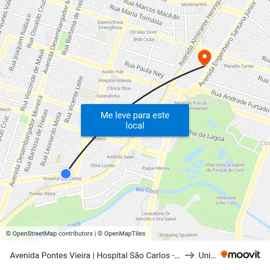 Avenida Pontes Vieira | Hospital São Carlos - Dionísio Torres to Uninta map