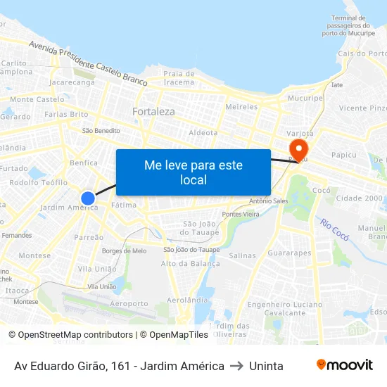 Av Eduardo Girão, 161 - Jardim América to Uninta map
