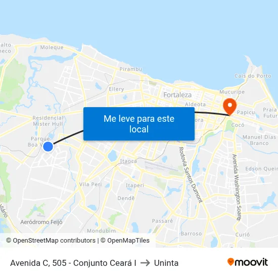 Avenida C, 505 - Conjunto Ceará I to Uninta map