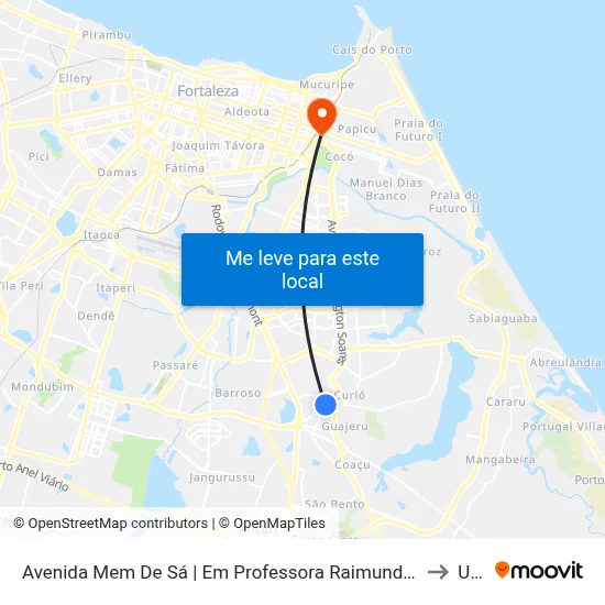 Avenida Mem De Sá | Em Professora Raimunda Félix De Alcântara - Messejana - Messejana to Uninta map