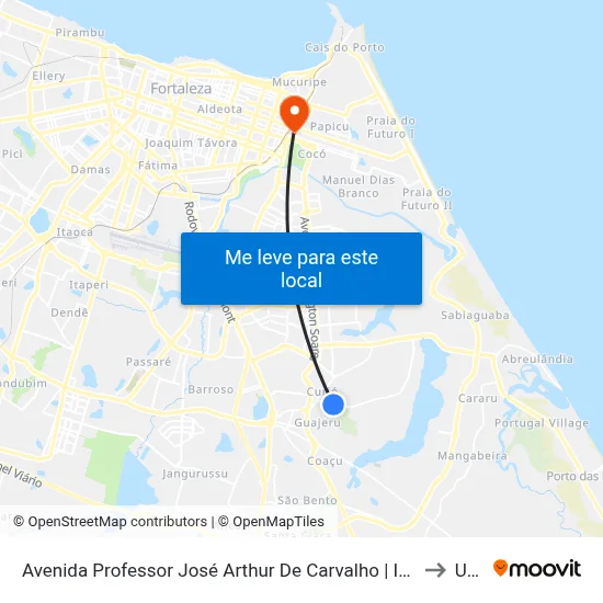 Avenida Professor José Arthur De Carvalho | Ismael Supermercados - Lagoa Redonda to Uninta map