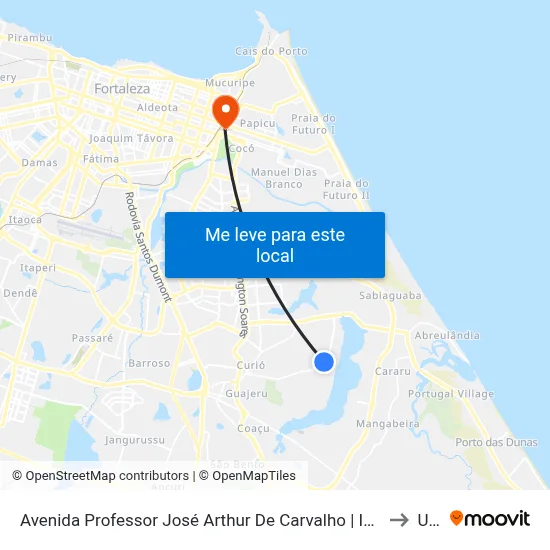 Avenida Professor José Arthur De Carvalho | Igreja São José - Lagoa Redonda - Lagoa Redonda to Uninta map