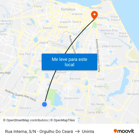 Rua Interna, S/N - Orgulho Do Ceará to Uninta map