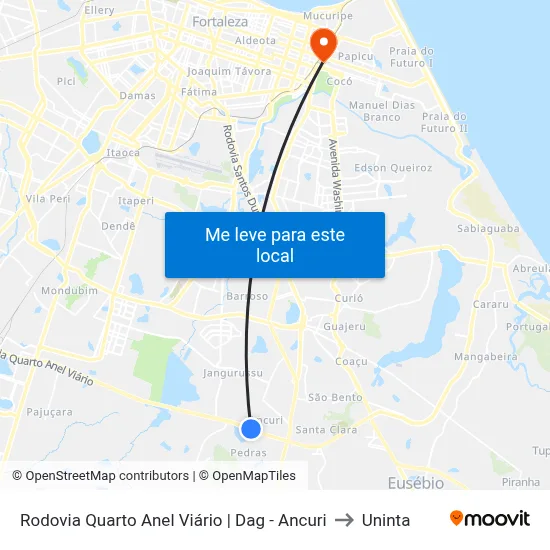 Rodovia Quarto Anel Viário | Dag - Ancuri to Uninta map