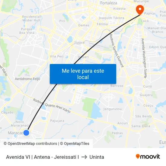 Avenida VI | Antena - Jereissati I to Uninta map
