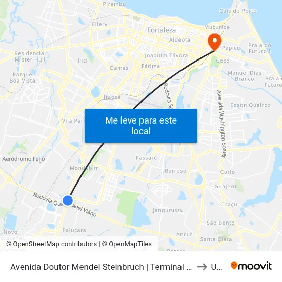 Avenida Doutor Mendel Steinbruch | Terminal Industrial - Conjunto Industrial to Uninta map