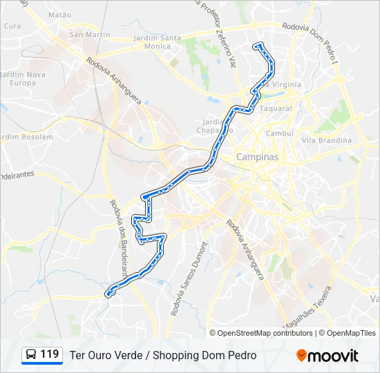 119 Bus Line Map