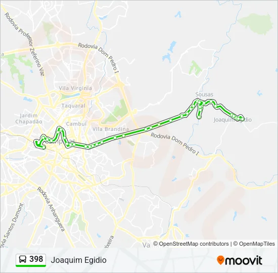 398 Bus Line Map