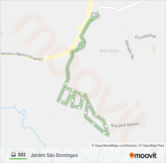 302 Bus Line Map