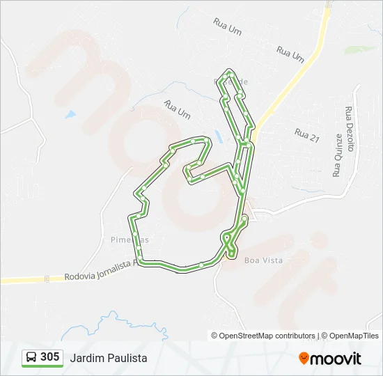305 Bus Line Map
