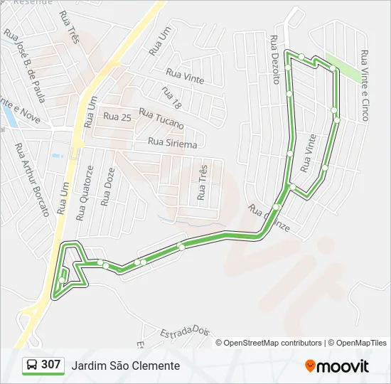 307 Bus Line Map
