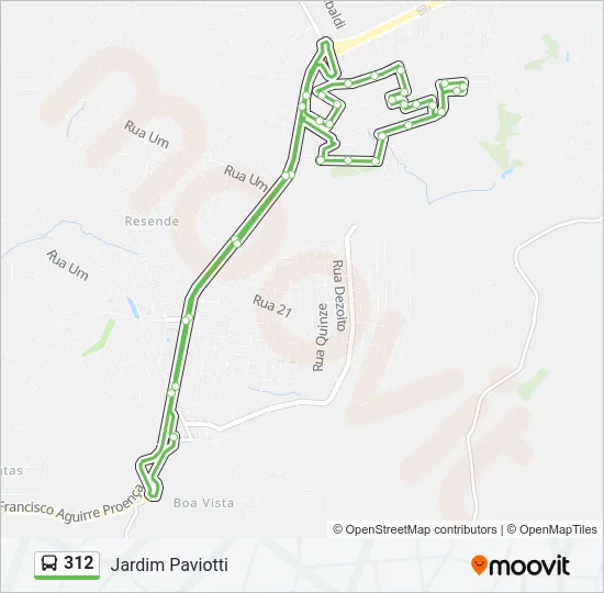 312 Bus Line Map