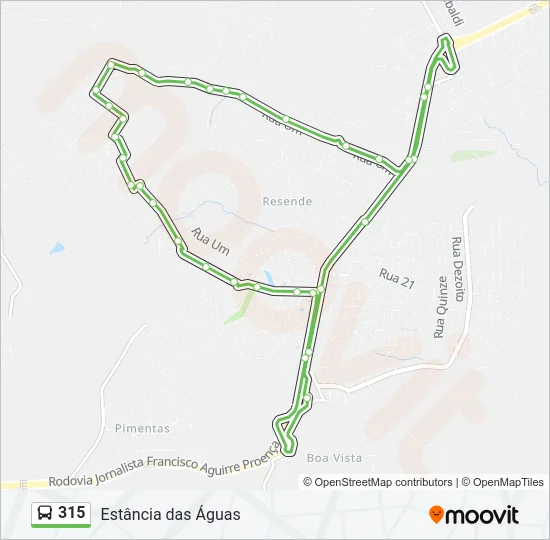 315 Bus Line Map
