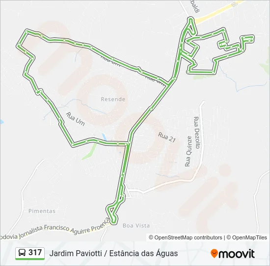 317 Bus Line Map
