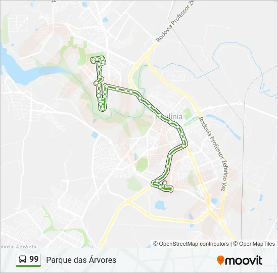 99 Bus Line Map
