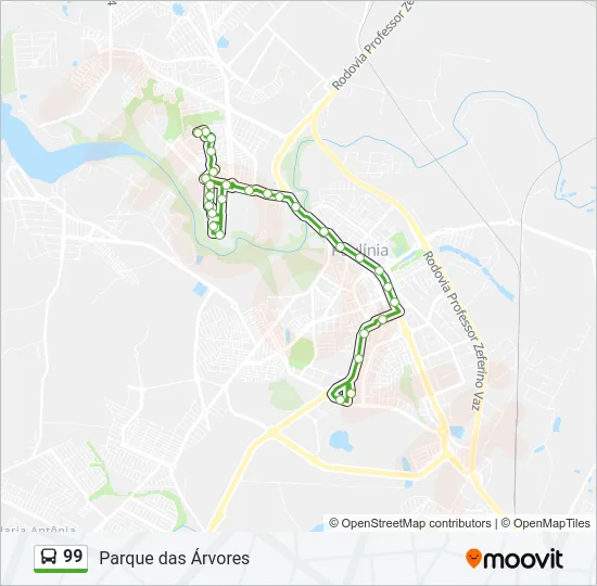 99 Bus Line Map