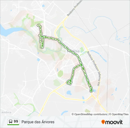 99 Bus Line Map