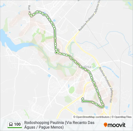 100 Bus Line Map