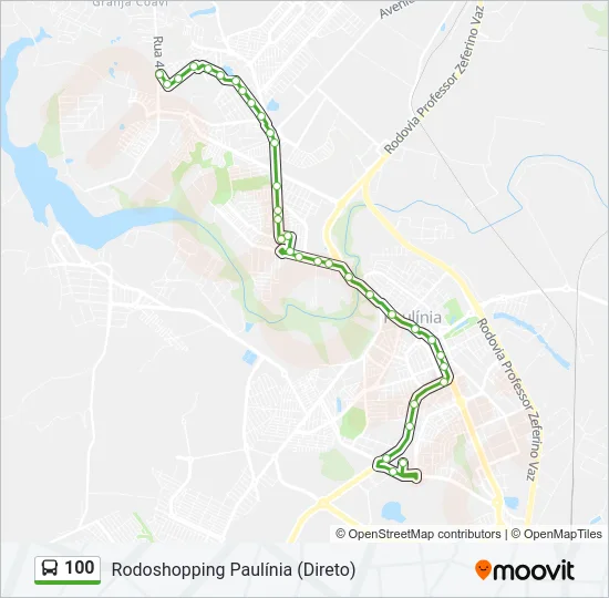 100 Bus Line Map