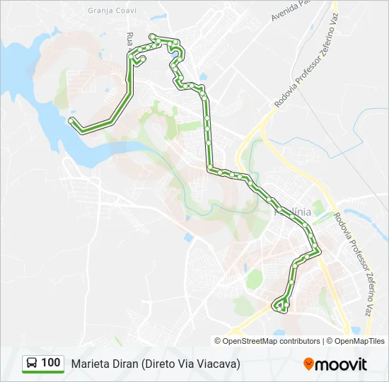 100 Bus Line Map