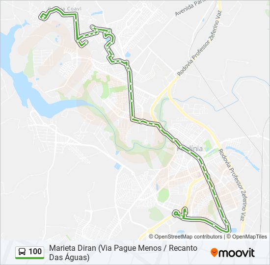 100 bus Line Map