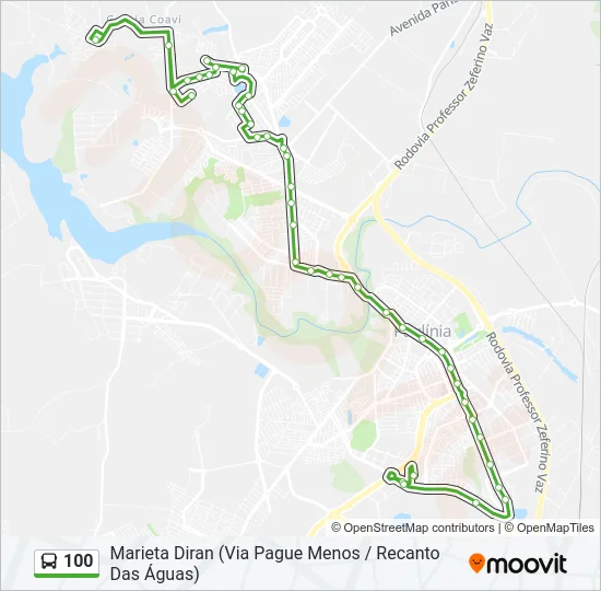 100 Bus Line Map