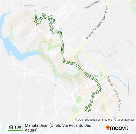 100 Bus Line Map