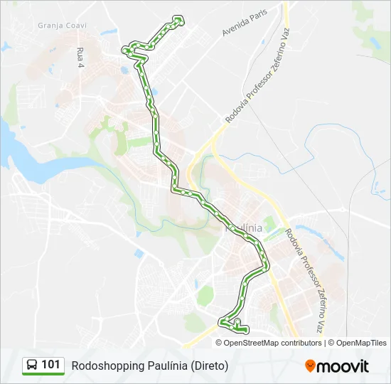 101 Bus Line Map