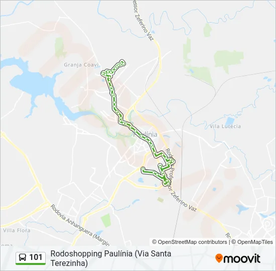 101 Bus Line Map