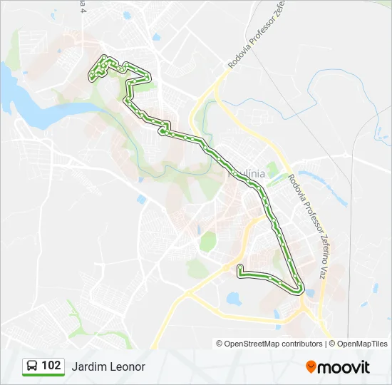 102 Bus Line Map