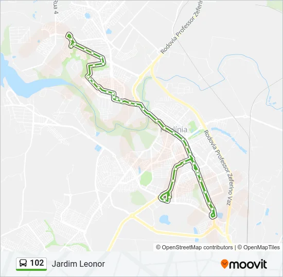 102 Bus Line Map