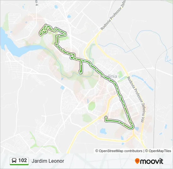 102 Bus Line Map