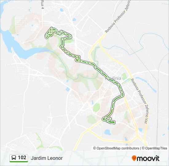102 Bus Line Map