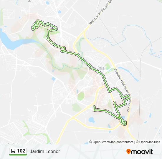 102 Bus Line Map