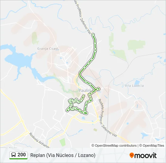 200 Bus Line Map